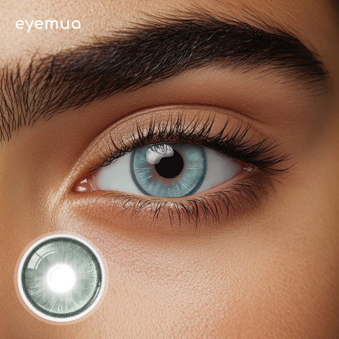 Eyemua MetroGlow Green Men Colored Contact Lenses